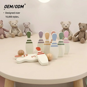 Jeu <span class=keywords><strong>de</strong></span> Bowling en Bois Montessori Écologique pour Enfants - Éducation Précoce, Jeux Interactifs, Activités <span class=keywords><strong>de</strong></span> Groupe, Sports et Jouets |   OEM ODM - Product Image 2