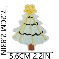 Autocollants mignons pour arbre de Noël d'hiver, appliques personnalisées pour arbre de Noël, patchs thermocollants pour vêtements