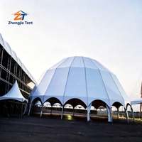 Tente polygonale de luxe, structure en alliage d'aluminium 6061-T6, couverture en PVC ignifuge et imperméable pour mariage en plein air, exposition, fête, festival