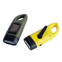 Lampe torche rechargeable à énergie solaire avec lumière puissante, corps en ABS, torche à manivelle, corps en PC