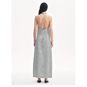 Abito estivo in lino con ricami di paillettes "Galaxy Trace" - Product Image 4