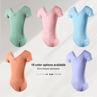 Leotardos de Ballet para Niñas al por Mayor, Ropa de Danza de Manga Corta, Uniformes Escolares, Conjuntos para Actuaciones Infantiles, Logotipo Personalizado, Envío Rápido