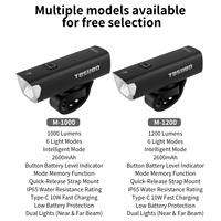Lampe de vélo rechargeable étanche à fixation suspendue, faisceau anti-éblouissement, LED haute luminosité pour VTT et vélo de route