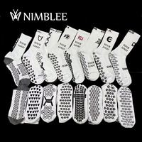 Chaussettes de football personnalisées antidérapantes, vente chaude, design de haute qualité, logo OEM, chaussettes de sport à grip pour le football
