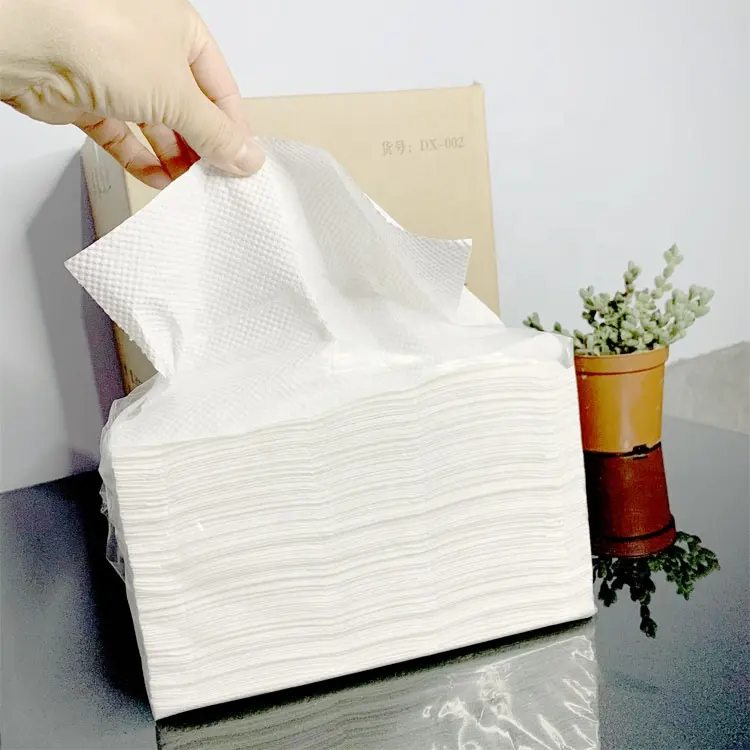 Kertas Lipat Ukuran Besar dan untuk Tangan Anda Sapu Tangan Putih Titik Gelombang 1 Lapis Kertas Toilet Dapur Hotel Handuk Tangan
