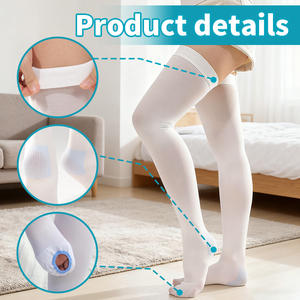 एंटी एम्बिलिज्म स्टॉकिंग खुले पैर की अंगुली में बंद पैर की अंगुली मध्यस्थता चिकित्सा नर्स जांघ उच्च संपीड़न 18mmhg - Product Image 5