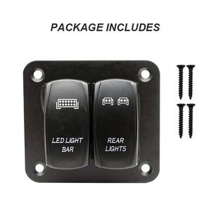 แผงสวิตช์กันน้ำ 2 ช่อง 12V 20A สำหรับยานยนต์และเรือ - Product Image 4