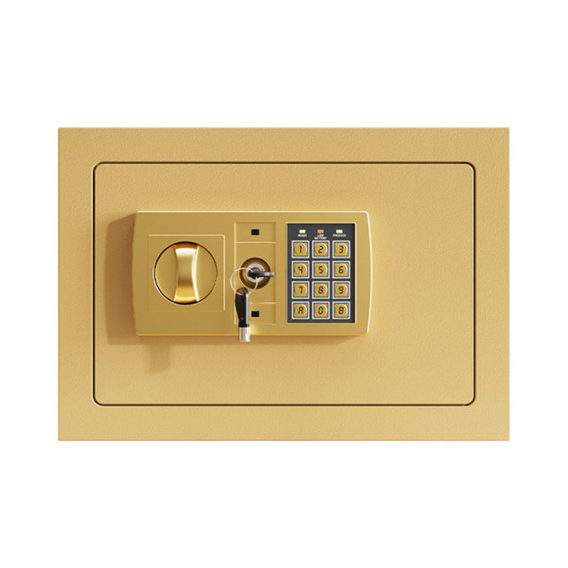YH3688 Anti-Theft Electronic Digital Safe Box Key Password Unlock Cold Rolled Steel Construction Wall-Mounted Design Spray