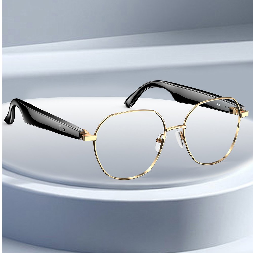 2026 W100B Smart Glasses BT Audio Call AI Translation Conversation Business Style Hands-Free Calls Smart Wearable Headset Men