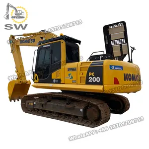 Used Komatsu PC200 excavator on sale,20 Ton Komatsu PC200-8 PC200-7 hydraulic crawler backhoe medium excavator rega in stock