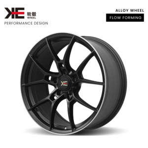 轻质 G025 17 <span class=keywords><strong>18</strong></span> 19 英寸 5x112 5x120 5x114.3 车轮轮圈适用于奔驰宝马奥迪乘用车合金车黑色凹面轮毂 - Product Image 3