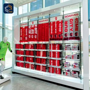 Espositore per <span class=keywords><strong>abbigliamento</strong></span> al dettaglio personalizzato alla moda negozio di <span class=keywords><strong>abbigliamento</strong></span> sportivo infissi cappelli e maglie eleganti mobili da negozio - Product Image 3