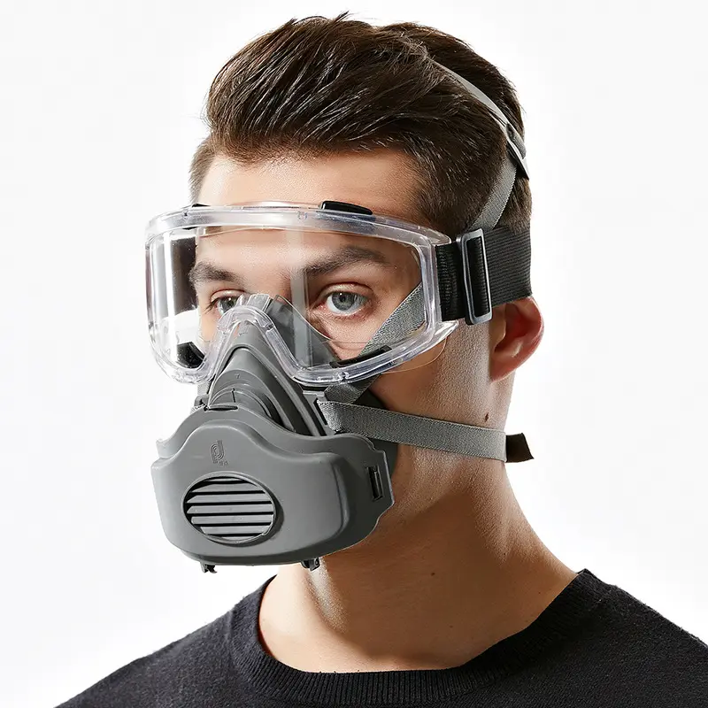 Respiratore industriale eliminabile della maschera antipolvere e del gas di mezza faccia della miniera di carbone nero con la valvola per la protezione antipolvere della costruzione