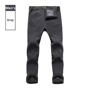 <span class=keywords><strong>Pantaloni</strong></span> da uomo Softshell da esterno <span class=keywords><strong>impermeabili</strong></span> <span class=keywords><strong>pantaloni</strong></span> da trekking antivento <span class=keywords><strong>pantaloni</strong></span> sportivi caldi foderati in pile per Casual a prova di freddo - Product Image 4