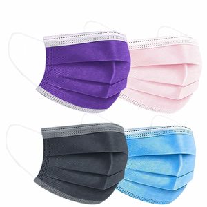 50 unids/caja transpirable nariz boca cubierta 3 capas de filtro Earloop desechable mascarilla facial no tejida tipo Iir mascarilla quirúrgica - Product Image 1