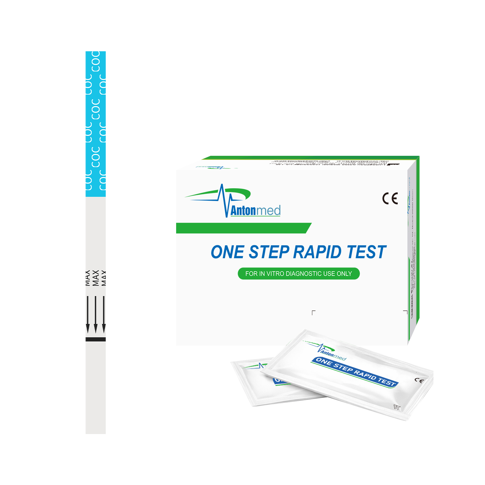 Antonmed ATR030 High Quality COC Drugs Abuse Urine Rapid Test Strip Portable Cocai Drug Testing Kit High Accuracy 2-5 Minute