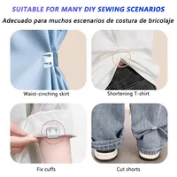 4/10 Pièces Clip d'ajustement invisible en plastique pour raccourcir les jambes, antidérapant, fixation rapide, ajusteur de pantalon dissimulé, accessoires de couture