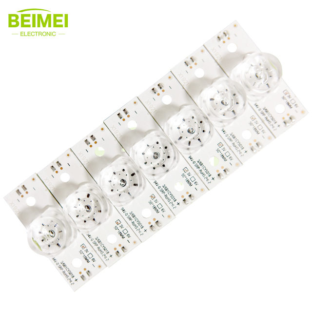 TV LED Backlight Strip Universal Backlight Strip Single Lamp Concave Mirror for TV Replacement 1LED 3V/6V 50MM 7 Pcs/pack
