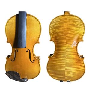 Violon artisanal 4/4, belle finition et son agréable, belle couleur jaune, fabriqué par un luthier expérimenté, violon pour étudiant - Product Image 1
