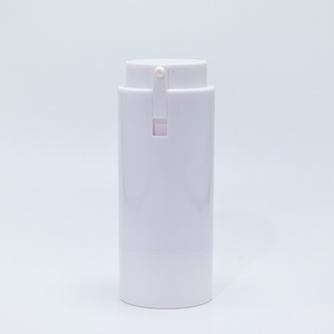 Nouvelle conception de flacon pompe sans air en plastique noir double PP AS 50 ml, remplaçable, pour cosmétiques, flacons de crème pour le visage et de sérum 30 ml - Product Image 4