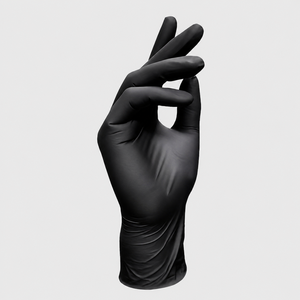 Gants de <span class=keywords><strong>barbier</strong></span> résistants à la chaleur en NBR, usage professionnel en salon pour les lisseurs et les fers à boucler, noir, tailles S/M/L/XL - Product Image 3