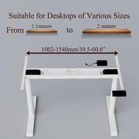 PRORIALS Cadre de bureau debout électrique moderne à hauteur réglable en acier inoxydable, couleur personnalisée, double moteur, écologique, charge maximale 120 kg