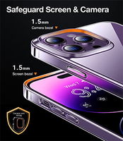 TORRAS UPRO casing iPhone 14 Pro Max, pelindung ponsel ramping dengan penyangga bawaan, untuk iPhone 15 Pro Max
