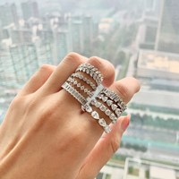 Dyslam – bagues de mariage de fiançailles personnalisées 5A Cz, bijoux pour femmes, zircone cubique, bague empilable en argent Sterling 925