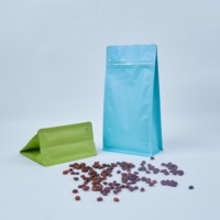Exportkwaliteit koffieverpakkingen met ventielrits, op maat bedrukt zakje voor gebrande koffiebonen, achtzijdig gesealde koffiezak