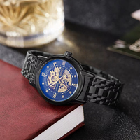 Montre-bracelet mécanique de luxe pour homme, cadran en verre, bracelet de 20 mm, étanche, lumineuse, en acier inoxydable, automatique, tendance