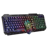 OEM ucuz Teclado Y fare seti oyun tablet PC kablolu Rgb Led arka işık kiti ergonomik E spor oyun fare ve klavye Combo