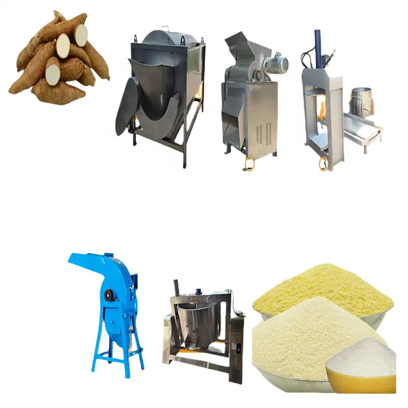 DZJX Melhor Preço Nos Camarões Farinha De Mandioca Garri Making Machine Gari Processing Machinery Tapioca Garry linha de produção