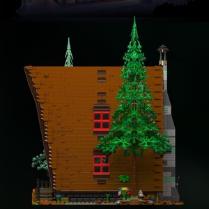 Yuxing Model King 16053 Woodland Cabin <b>Building</b> <b>Blocks</b> With Light Strip Adult DIY Assembly Toy Model - Product Image 2