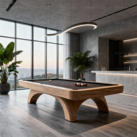 Table de billard de luxe en bois moderne sur mesure de haute qualité en gros, table de tennis de table, table de billard de 8 pieds avec accessoires complets