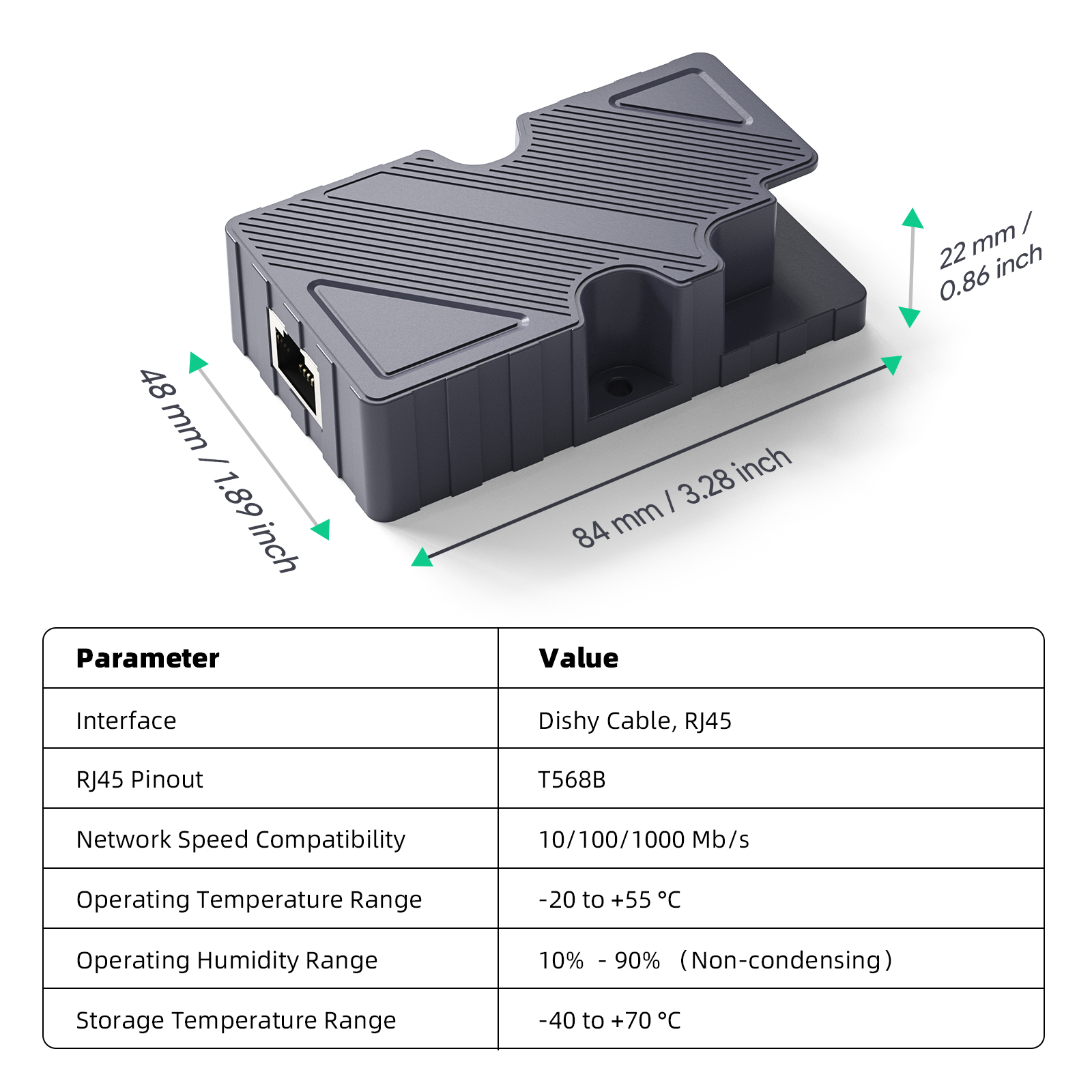Starlink UTP-232 ネットワーク機器 EDUP Starlink TR9605ネットワークスイッチ用DishyV2ケーブル