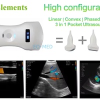 Échographe Doppler Couleur Portable Sans Fil à Usage Général avec Sondes Convexe, Linéaire et Cardiaque 192 Éléments pour Vétérinaire DCU19G