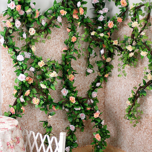 Rose artificielle originale en soie de 200 cm, guirlande de fleurs pour mariage, décoration intérieure, bouquet de plantes vertes, décoration de plafond - Product Image 1