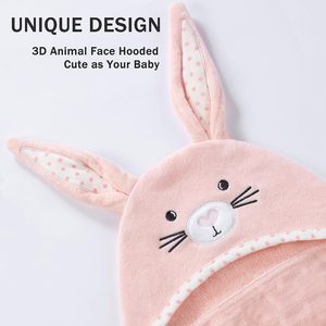 Serviettes de bain pour bébés en bambou, ponchos à capuche pour enfants, motifs animaux mignons, vente en gros d'usine, personnalisables - Product Image 5