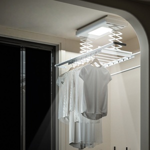 Balcony remote control lifting intelligent horizontal cooling clothes automatic side mounted apartment electric <b>drying</b> <b>rack</b> - Product Image 2