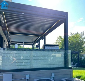 Pergola in Alluminio di Grado Commerciale Sweet Home con Tetto a Lamelle Elettriche Impermeabile, Struttura per Esterni Facile da Montare, per Ristoranti, 1 Set - Product Image 1