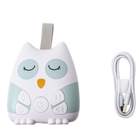 Speaker Portabel Pintar Burung Hantu Lucu 30 Suara Mesin White Noise Hadiah Bayi Mainan Penenang Terbaik untuk Tidur Peningkatan Kualitas Tidur