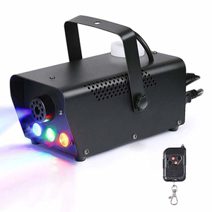 Máquina de humo RGB portátil para Halloween, máquina de humo con iluminación para fiestas, conciertos, luces LED de escenario, 400 vatios