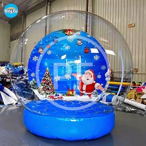 热卖定制蓝色圣诞充气雪球摄影亭巨型充气雪球B-ubble House用于装饰 - Product Image 2