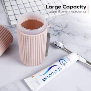 Wholesale Portable <b>Plastic</b> Toothbrush Toothpaste Storage Box Travel Tooth Brush Container Cases Mouthwash <b>Cup</b> Holder for Home - Product Image 6