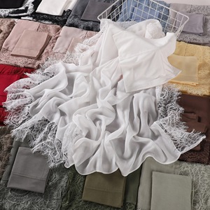 Ensemble Hijab et Sous-bonnet en Coton Modal avec Dentelle, <span class=keywords><strong>Écharpe</strong></span> Longue et Bonnet <span class=keywords><strong>Tube</strong></span> Élastique Assorti pour Femme – Respirant, Doux et Couleur Unie - Product Image 6