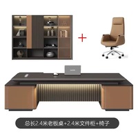 Meubles de bureau en bois de luxe en forme de L, bureau moderne pour manager, bureau de PDG, bureau de patron, bureaux de direction