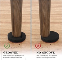 Neues Upgrade Groove Design Runde Filz möbel Moving Sliders für Bett Tisch Sofa Kleider schrank Kühlschrank Klavier