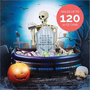 Seau isotherme gonflable en PVC en forme de pierre tombale pour Halloween - Pliable et portable - Product Image 2