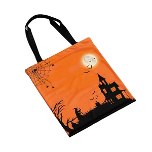 DLBZ Sac de courses en toile personnalisé double face avec poignées en corde, motif dessin animé, écologique, pour fêtes et Halloween, vente en gros - Product Image 1
