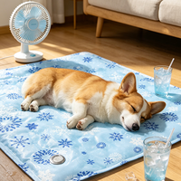Tapis rafraîchissant pour animaux de compagnie Summer Cool Down, coussin rafraîchissant en gel flocon de neige imperméable, réutilisable, soulagement de la chaleur, lit pour chien et chat
